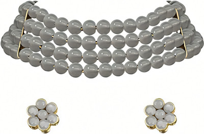 RAUNAK CREATION Alloy Grey Jewellery Set(Pack of 1)