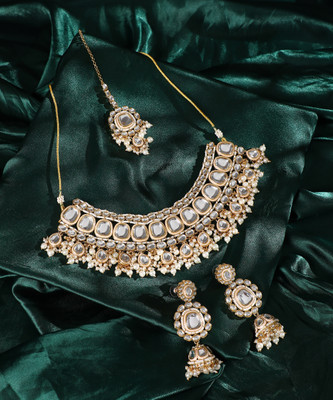 SOHI Alloy Gold-plated Silver, Gold Jewellery Set(Pack of 3)