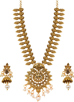 Rukma Alloy Gold-plated Gold Jewellery Set(Pack of 1)