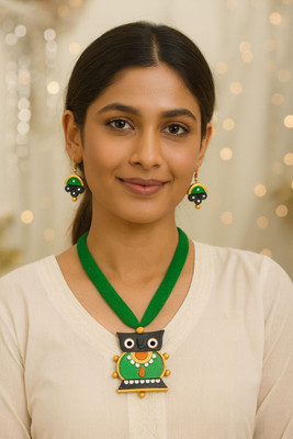 Adrish Creation Terracotta Multicolor Jewellery Set(Pack of 1)