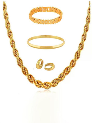 Juneja Enterprises Brass Gold Jewellery Set(Pack of 1)