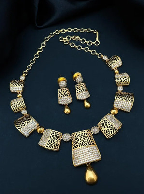 ROFARWORD Brass, Copper Gold-plated Gold Jewellery Set(Pack of 1)