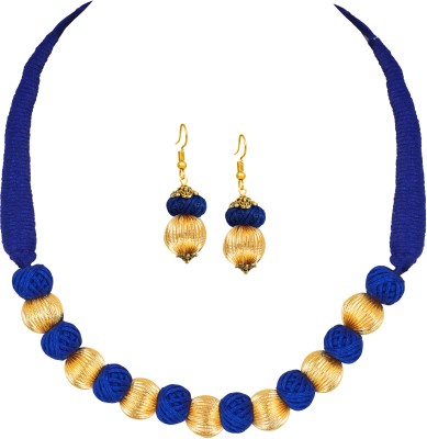 JFL Jewellery for Less Copper Gold-plated Blue Jewellery Set(Pack of 1)