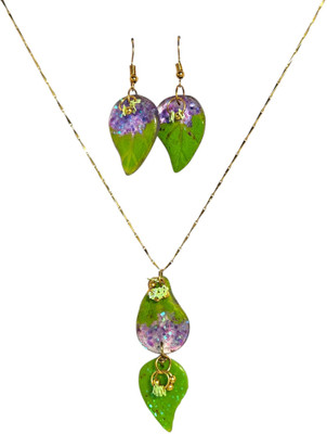SMARVA Resin Green Jewellery Set(Pack of 1)