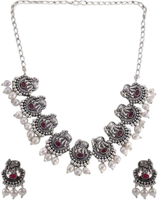 Sangria Alloy Silver Jewellery Set(Pack of 3)