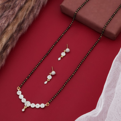 JETWAL Alloy Gold-plated White Jewellery Set(Pack of 1)