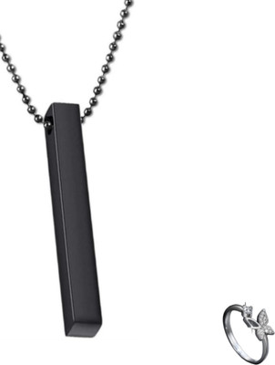 house of common Sterling Silver, Alloy Sterling Silver, Titanium Black, Silver Jewellery Set(Pack of 2)