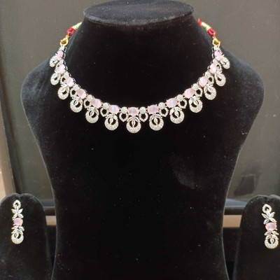 sayani gold & diamond Copper Silver Jewellery Set(Pack of 1)