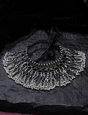 Alisha oxocraft Oxidised Silver Black Silver Black Jewellery Set(Pack of 1)