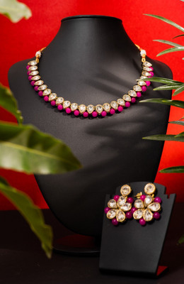 VIPY HANGER Alloy Pink, White Jewellery Set(Pack of 1)