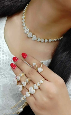 SSN Global Alloy Silver Jewellery Set(Pack of 1)