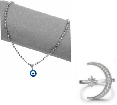 MAATRCHAAYA Alloy, Stainless Steel Sterling Silver, Silver Silver Jewellery Set(Pack of 2)