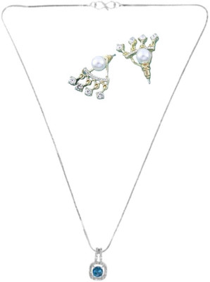 SKG Fashions Stone Blue, White Jewellery Set(Pack of 1)