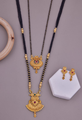 house of common Brass Gold-plated Gold Jewellery Set(Pack of 3)