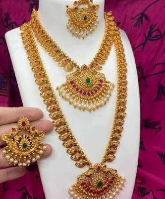 DIKSHA COLLECTION Alloy Gold-plated Gold Jewellery Set(Pack of 1)