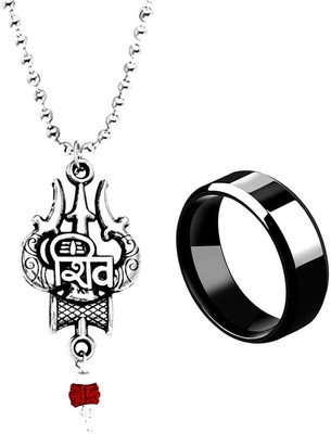 KINGSTYLEIMPEX Stainless Steel Sterling Silver Multicolor Jewellery Set(Pack of 3)