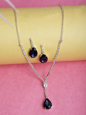 Opus Gems Alloy Blue, Silver Jewellery Set(Pack of 1)