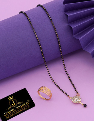 Bright STYLE Metal, Alloy Gold-plated Gold, Black Jewellery Set(Pack of 1)