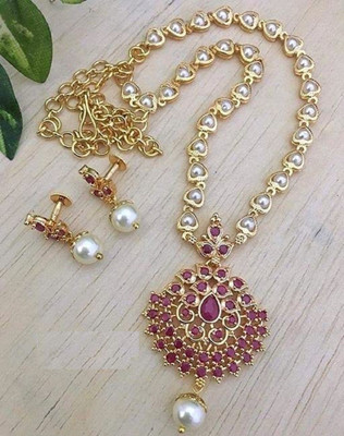 Rienta Alloy Red Jewellery Set(Pack of 1)