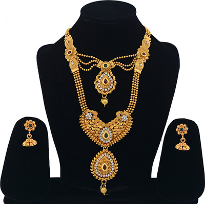 Darsha Collections Metal, Alloy Gold-plated Gold Jewellery Set(Pack of 1)