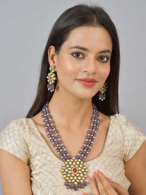 SUBHARPIT Brass Grey Jewellery Set(Pack of 1)