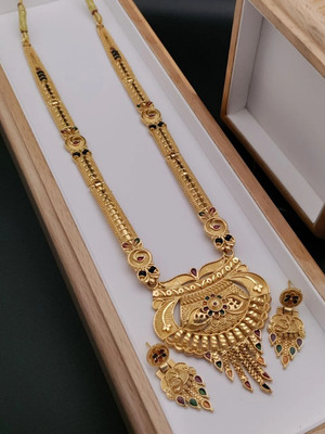 RIYARTHCREATION Brass Gold-plated Gold Jewellery Set(Pack of 1)