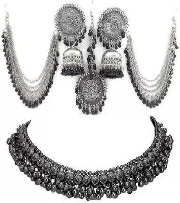 COSMODUST Oxidised Silver Silver, Black Silver Silver, Black Jewellery Set(Pack of 1)