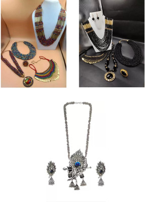 SPARKLIZA Alloy Multicolor Jewellery Set(Pack of 3)