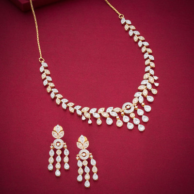 Kushal's Fashion Jewellery Copper Gold-plated Gold Jewellery Set(Pack of 3)