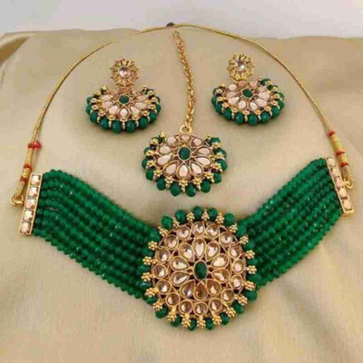 IBM COLLECTIONS Alloy Green Jewellery Set(Pack of 1)