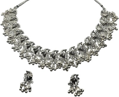 Antiquejewellry Oxidised Silver Rhodium Grey Jewellery Set(Pack of 1)