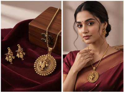 mytypeofjewels Brass Gold-plated Gold Jewellery Set(Pack of 1)