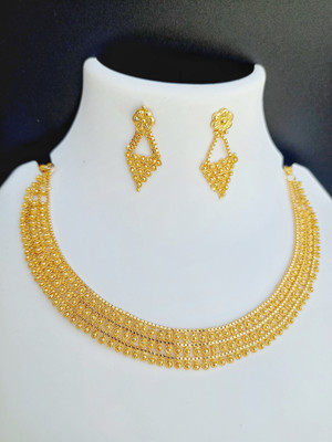 ROFARWORD Brass, Copper Gold-plated Gold Jewellery Set(Pack of 1)