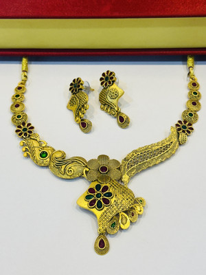 JN Handicraft Alloy Gold-plated Gold Jewellery Set(Pack of 1)