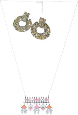 SRK Fashions Alloy Multicolor, Silver Jewellery Set(Pack of 1)