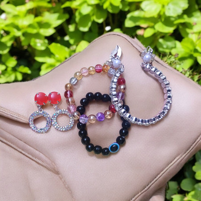 SSG Metal, Glass Multicolor Jewellery Set(Pack of 4)