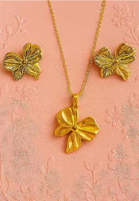 DEV VARNIKA Alloy Gold-plated Gold Jewellery Set(Pack of 3)