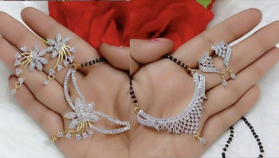 P R Production Oxidised Silver Multicolor Jewellery Set(Pack of 2)