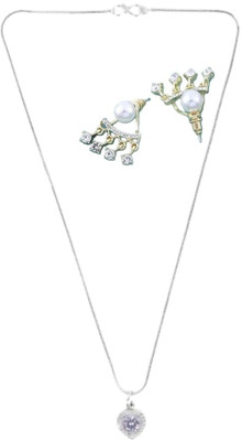 SKG Fashions Stone White, White Jewellery Set(Pack of 1)