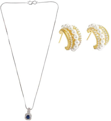 asthacollection Stone Blue, Gold Jewellery Set(Pack of 1)