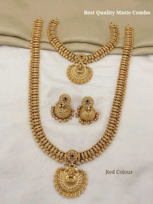 Joyful Alloy Maroon Jewellery Set(Pack of 2)