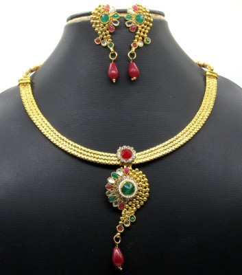 SHREE MAULI CREATION Alloy Gold-plated Multicolor Jewellery Set(Pack of 3)