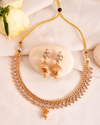 DASTOOR Alloy Gold-plated Multicolor, Gold Jewellery Set(Pack of 1)