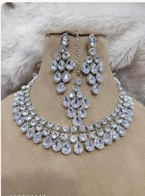 MEGAN Alloy Silver Jewellery Set(Pack of 1)
