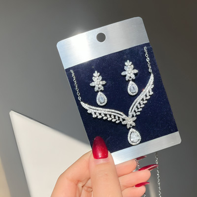 Zarkan Sterling Silver Rhodium Silver Jewellery Set(Pack of 2)