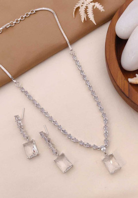 BOGHRA SALES Brass, Alloy Silver White, Silver Jewellery Set(Pack of 1)