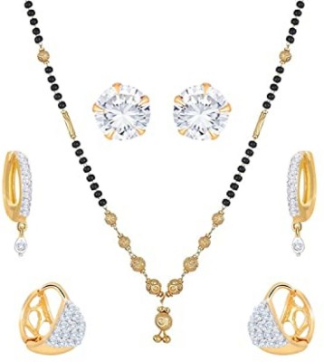 kridha Alloy Gold-plated Gold, White Jewellery Set(Pack of 1)