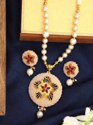 Bhagya Lakshmi Alloy Gold-plated Multicolor Jewellery Set(Pack of 1)