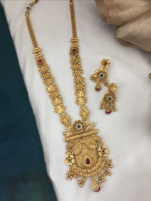 BINIAA Brass Gold-plated Multicolor, Gold Jewellery Set(Pack of 1)
