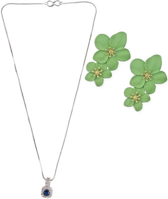 SRK Fashions Alloy Blue, Green Jewellery Set(Pack of 1)